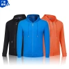 New men's zipper hooded sweatshirt, corporate employee group uniform, work jacket, loop sweatshirt, custom printed details Picture